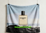 Burberry Hero Perfume Print Flannel Fleece Sofa Throw Blanket B263